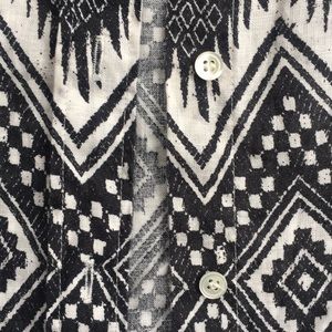 J. Crew Tops - JCREW - Black and white Aztec print shirt size 8 J. Crew Tops - JCREW - Black and white Aztec print shirt size 8